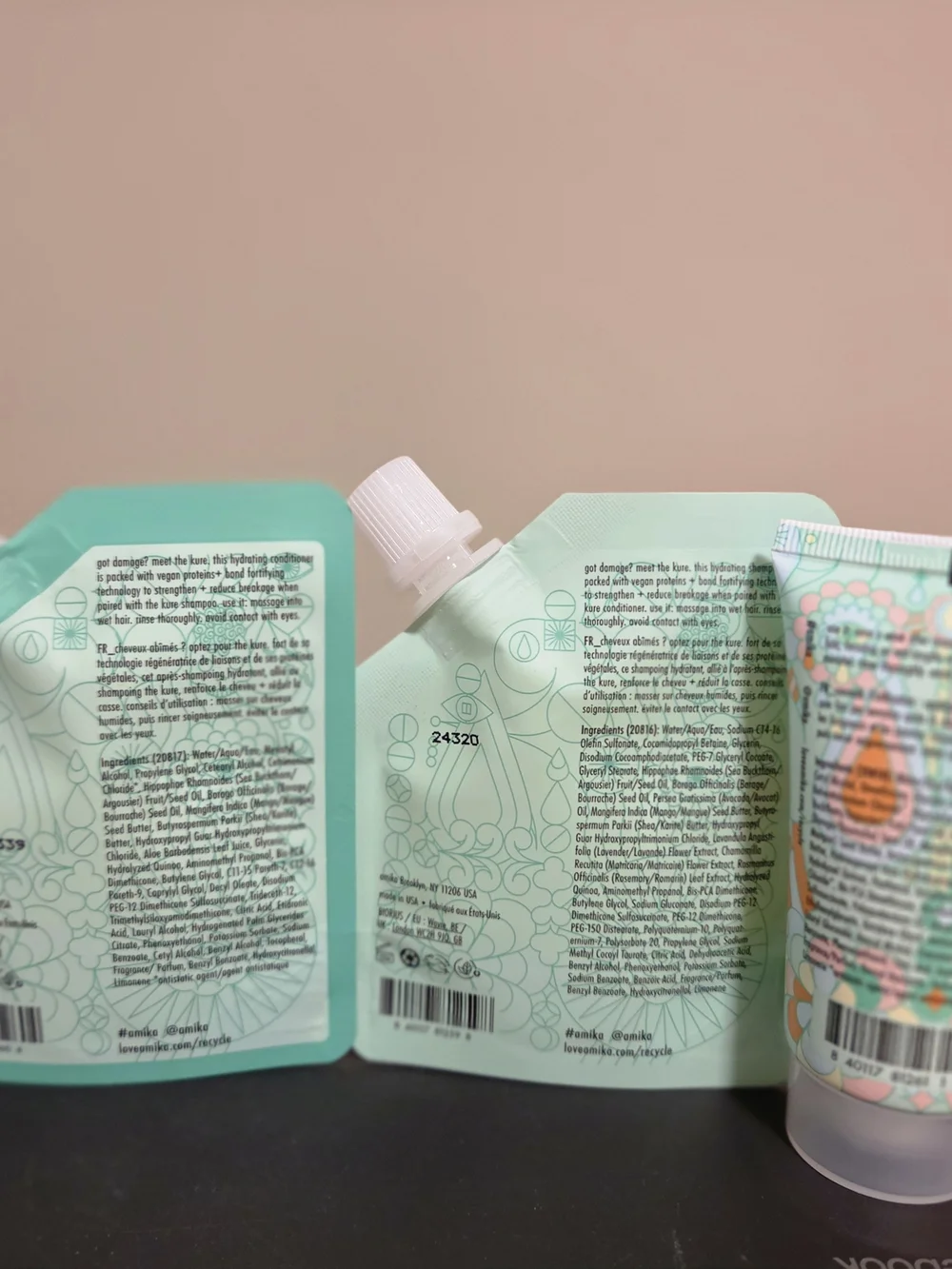 amika: Shampoo & Conditioner & the kure Intense Strength Repair Mask